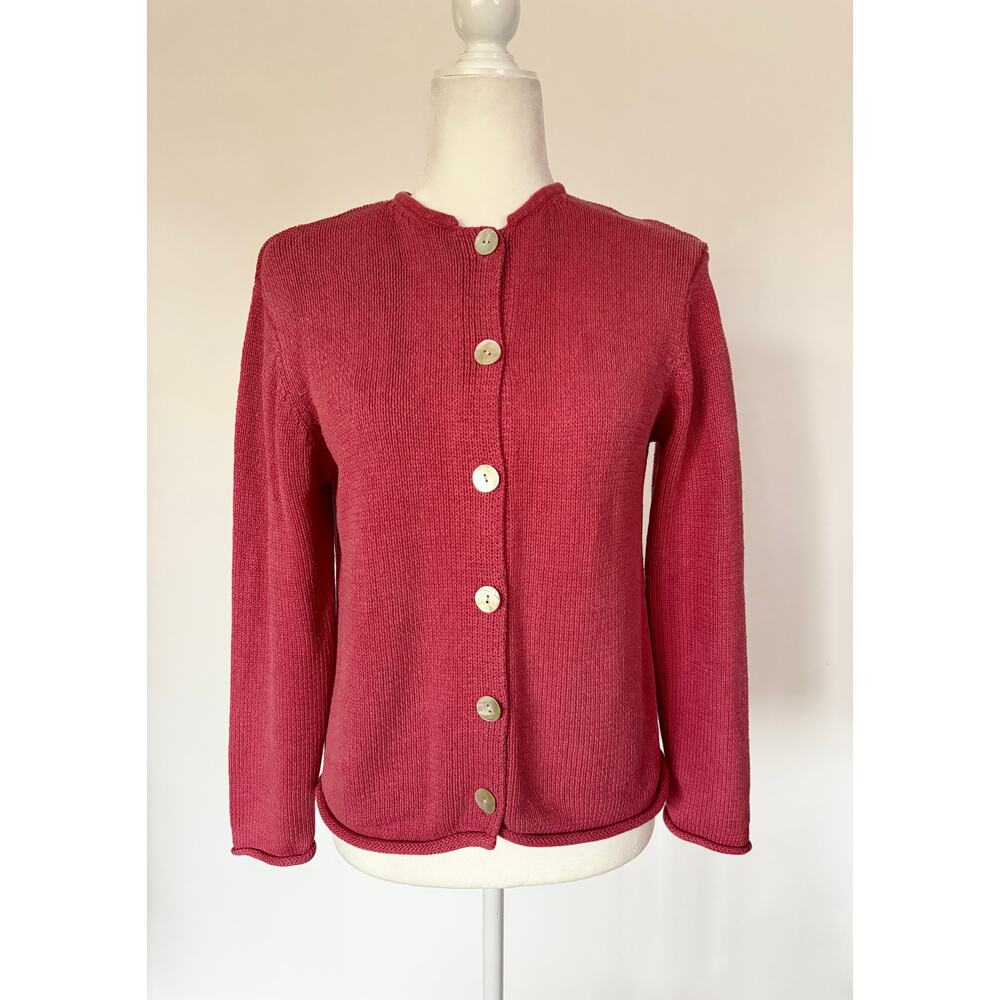 Vintage Pink L.L. Bean Silk & Cotton Cardigan Sweater S